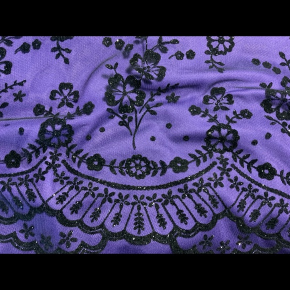 Purple Strapless Cocktail Dress - Picture 6 of 6